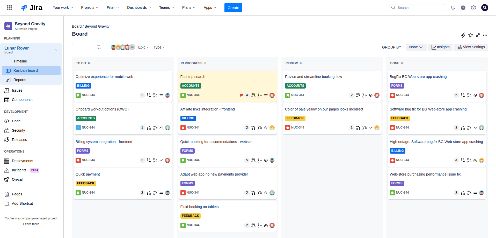 Jira Layout