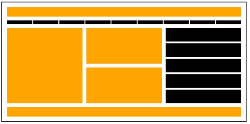 Yellow Black grid Layout